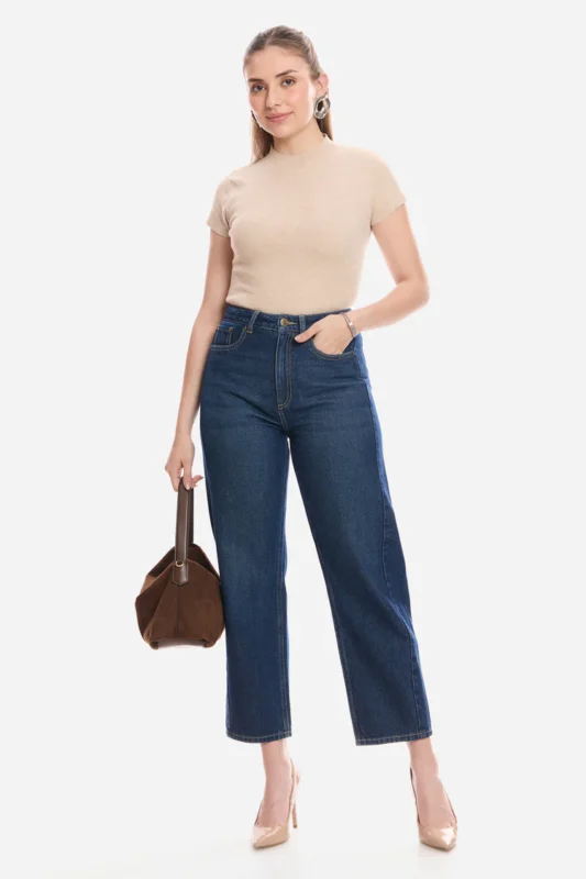 Denim Barrel Pants