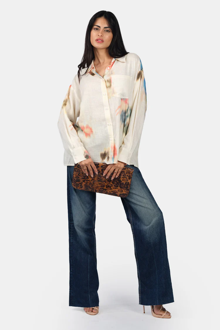 Linen Button Down Oversized Shirt