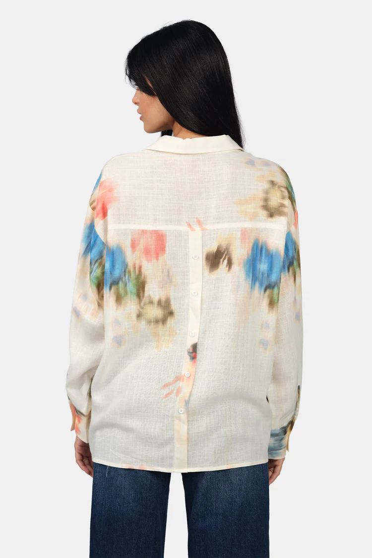 Linen Button Down Oversized Shirt
