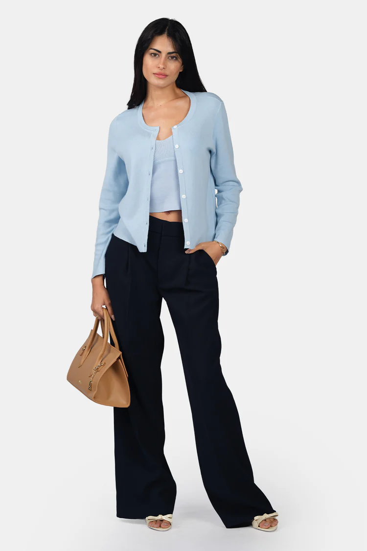 Cami Top with Knit Cardigan Layer