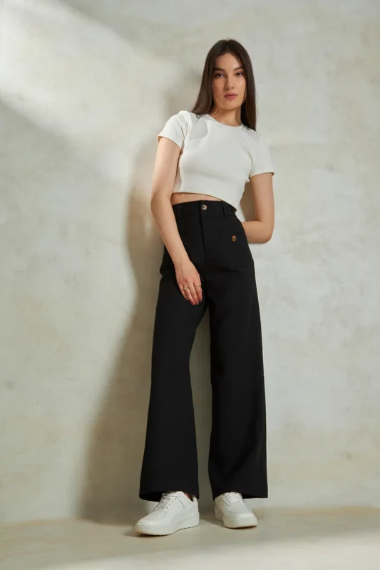 Twill Straight Fit Trousers