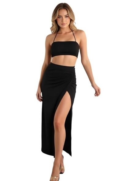 High Slit Maxi Skirt Co-Ord Set