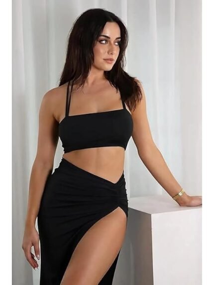 High Slit Maxi Skirt Co-Ord Set