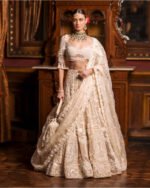 beige ivory lehenga set