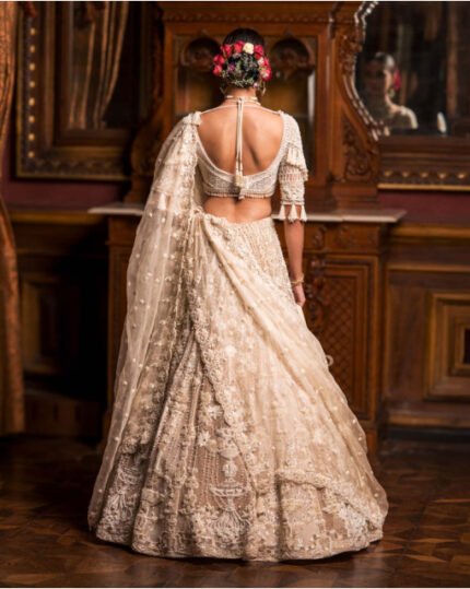beige ivory lehenga set