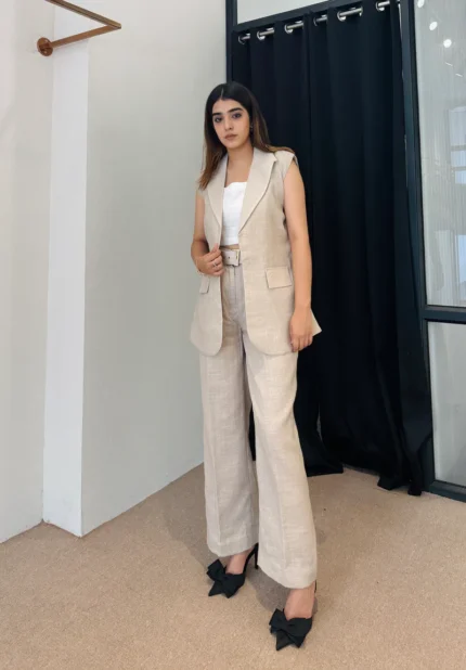 Beige Linen Co-ord Set