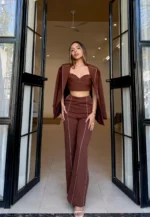 Cocoa Brown 3-Piece Suit Set